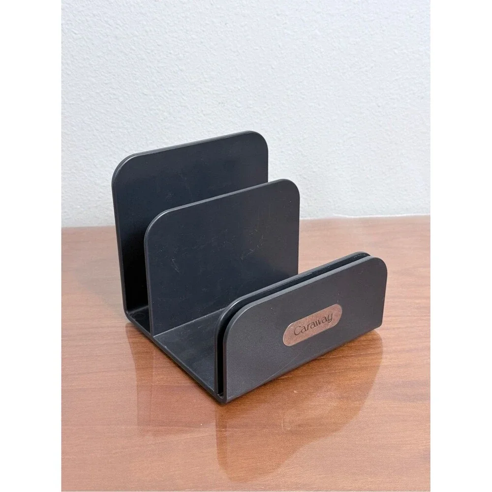Caraway Black Pot Pan and Lid Magnetic Organizer Rack